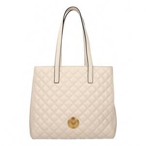 NEW VERSACE women's la medusa quilted leather tote bag in ivory